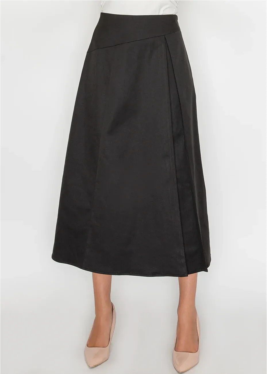 Structured Black Midi Skirt sold by Lord & Taylor product image thumbnail 4