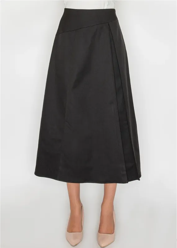 Structured Black Midi Skirt sold by Lord & Taylor