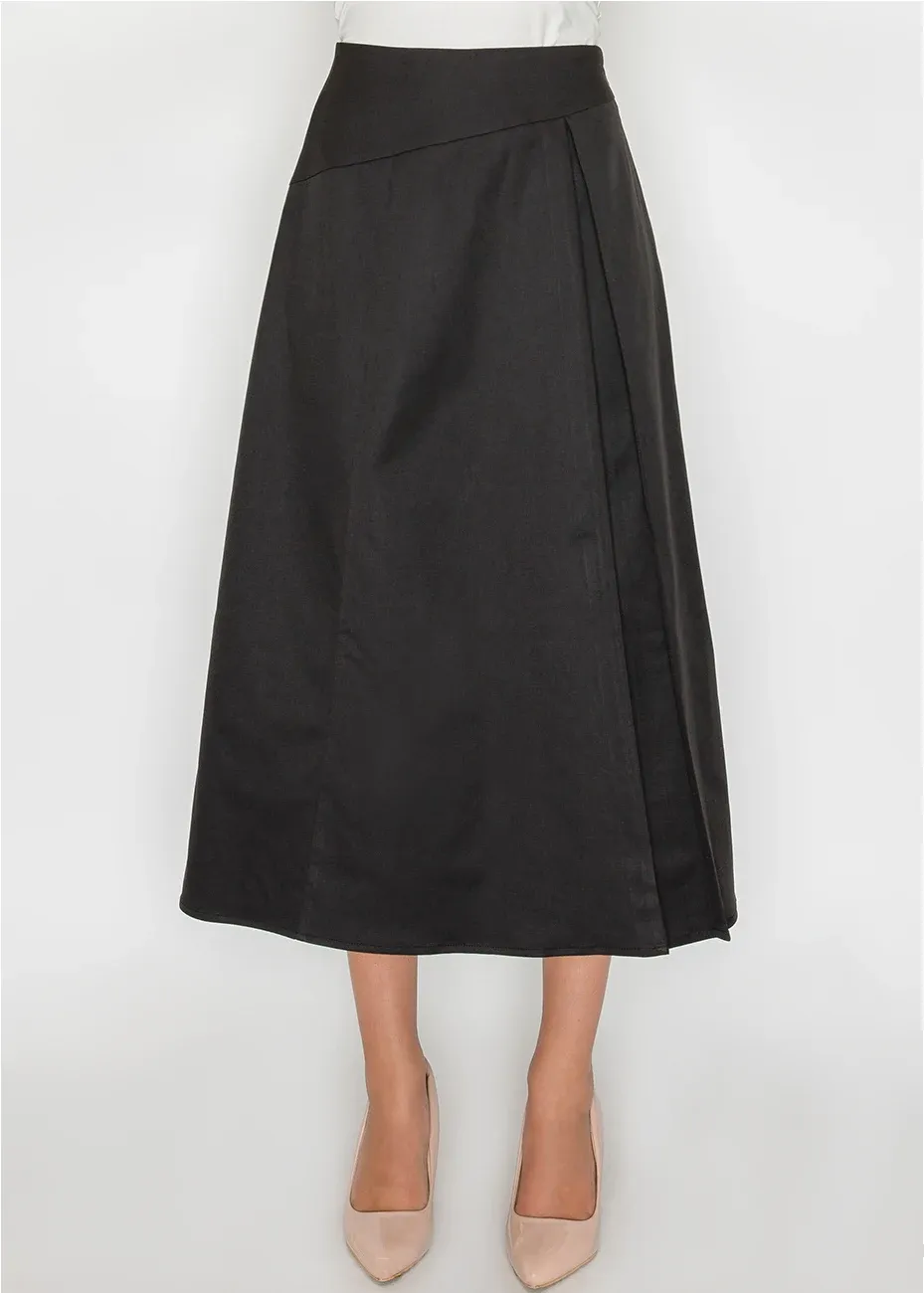 Structured Black Midi Skirt sold by Lord & Taylor