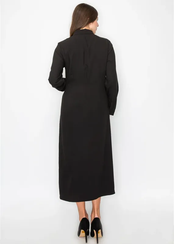 Black Midi Shirt Dress sold by Lord & Taylor