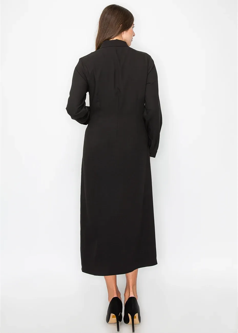 Black Midi Shirt Dress sold by Lord & Taylor