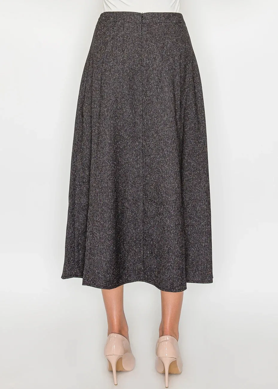 Charcoal Midi Skirt sold by Lord & Taylor product image thumbnail 4