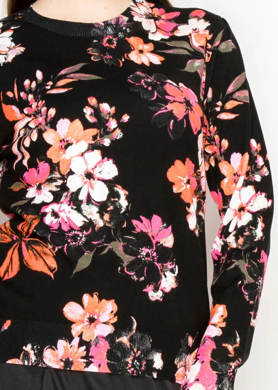 Blooming Floral Sweater in Black sold by Lord & Taylor
