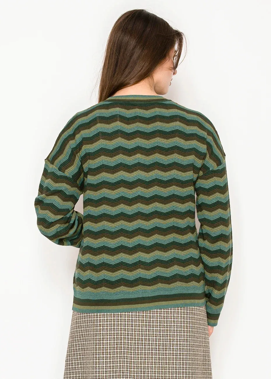 Chevron Button-Up Cardigan sold by Lord & Taylor product image thumbnail 2