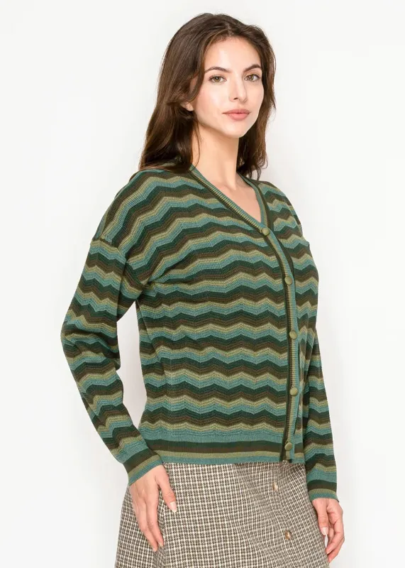 Chevron Button-Up Cardigan sold by Lord & Taylor