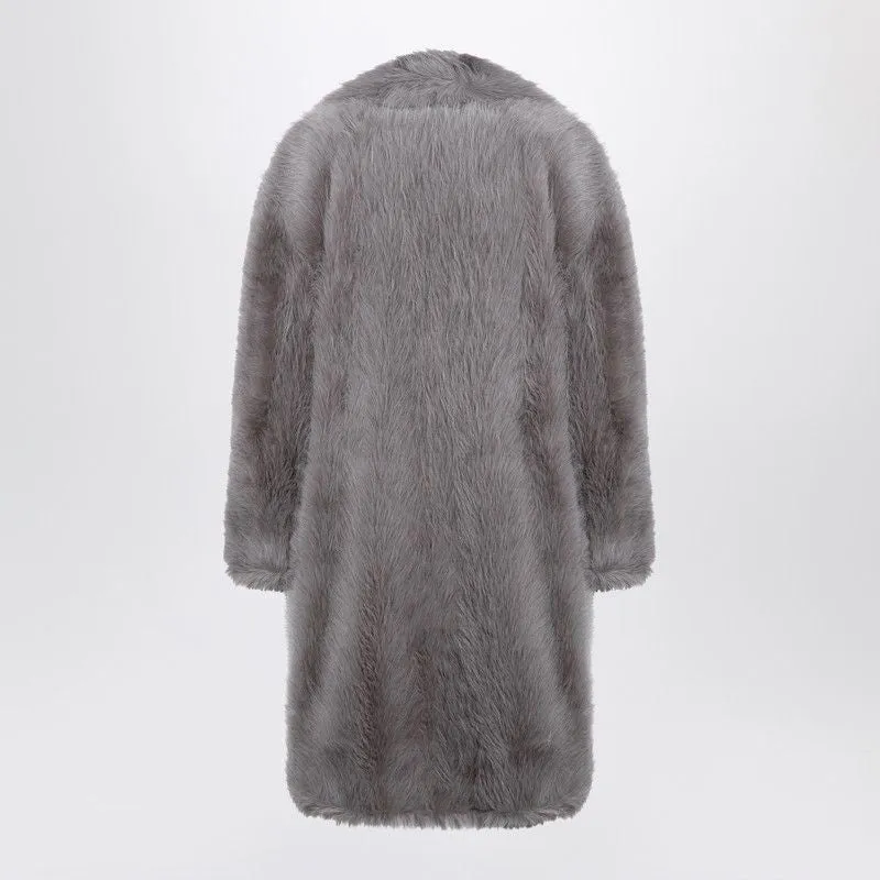 LIGHT GREY FAUX FUR COAT sold by Lord & Taylor product image thumbnail 2