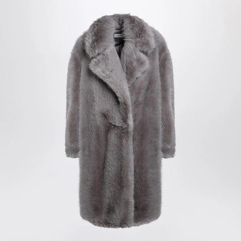 LIGHT GREY FAUX FUR COAT sold by Lord & Taylor