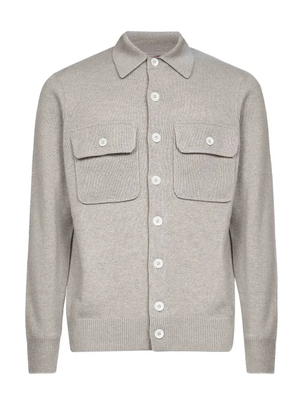 Taupe Cashmere Knit Cardigan sold by Lord & Taylor