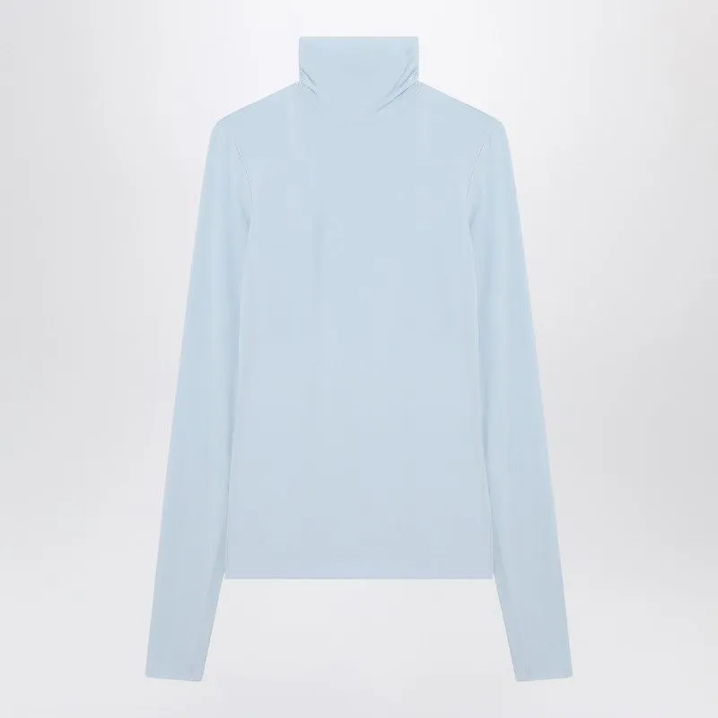 LIGHT BLUE JERSEY KNIT TURTLENECK SWEATER sold by Lord & Taylor