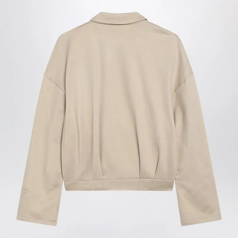 BEIGE CROPPED SWEATSHIRT IN SILK BLEND sold by Lord & Taylor product image thumbnail 2