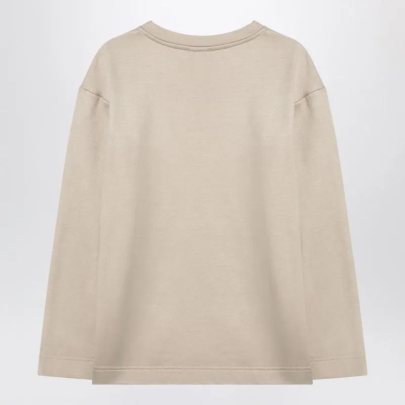 BEIGE SWEATSHIRT IN SILK BLEND sold by Lord & Taylor product image thumbnail 2