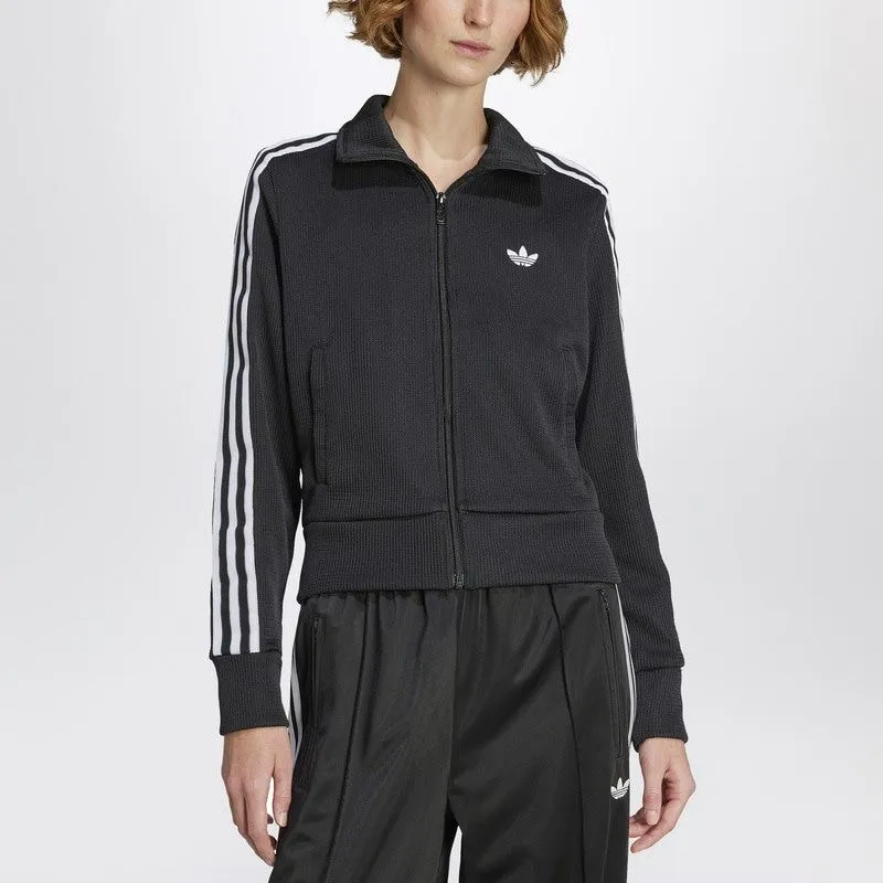 BLACK ZIP-UP SWEATSHIRT WITH WHITE STRIPES sold by Lord & Taylor