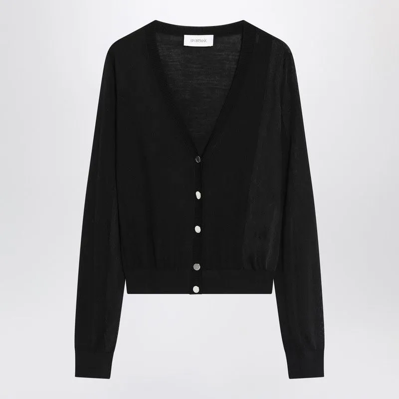 BLACK WOOL CARDIGAN sold by Lord & Taylor