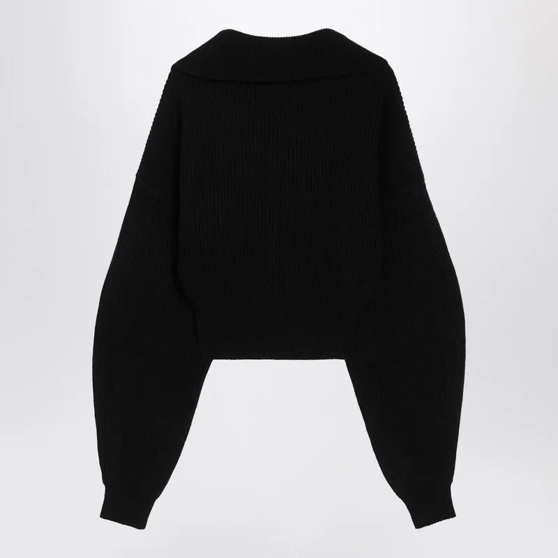 BLACK ZIP-UP CARDIGAN IN WOOL AND CASHMERE sold by Lord & Taylor product image thumbnail 2