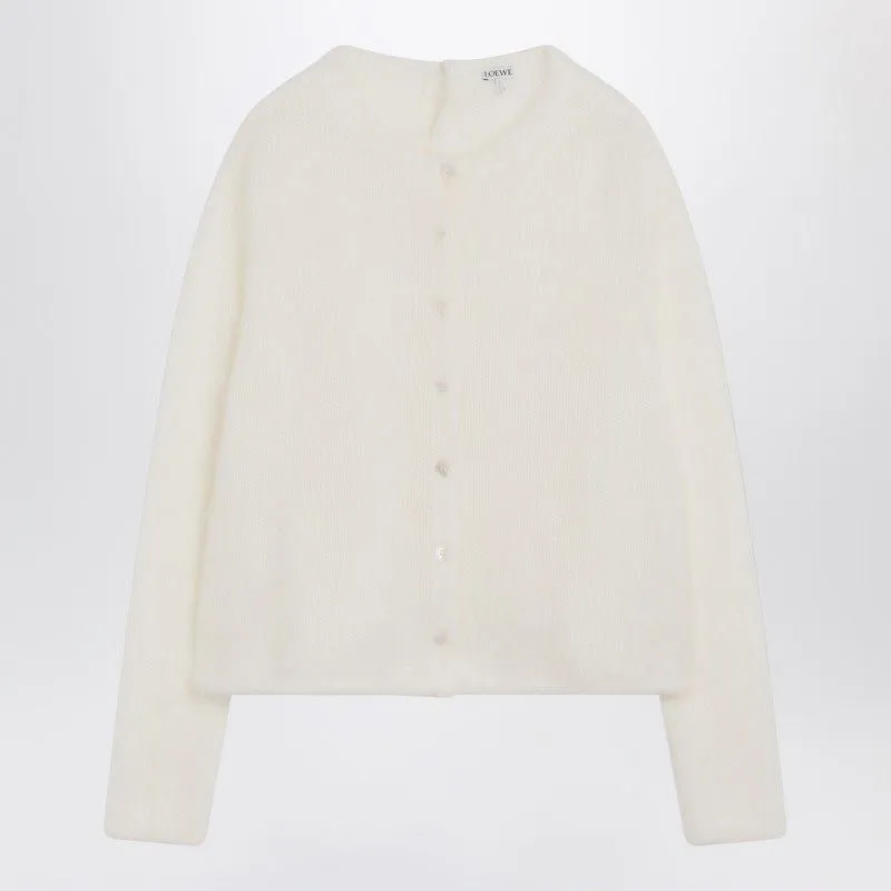 WHITE MOHAIR-BLEND CARDIGAN sold by Lord & Taylor
