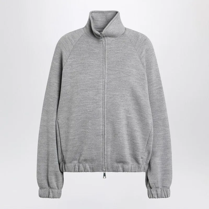 GREY WOOL BLEND ZIP-UP SWEATSHIRT sold by Lord & Taylor