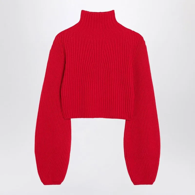 RED WOOL TURTLENECK JUMPER sold by Lord & Taylor