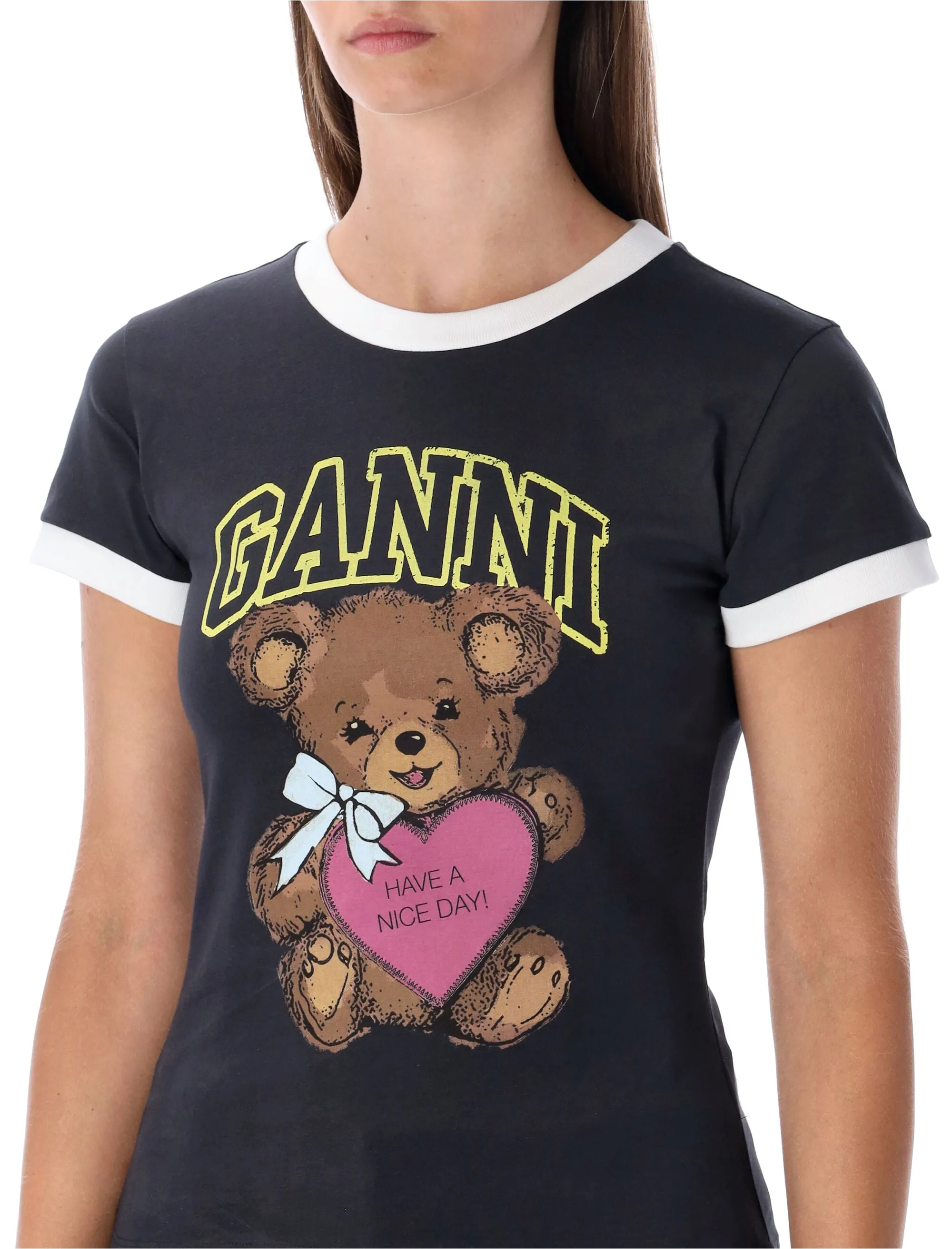 DARK GREY CROPPED TEDDY T-SHIRT sold by Lord & Taylor product image thumbnail 3