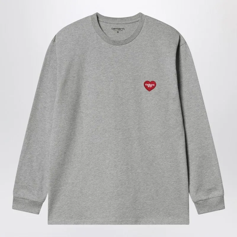 GREY L/S HEART PATCH T-SHIRT sold by Lord & Taylor