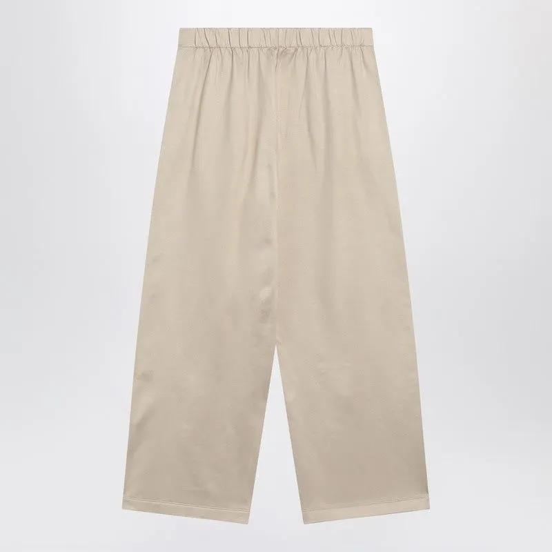 BEIGE SILK BLEND TROUSERS sold by Lord & Taylor product image thumbnail 2