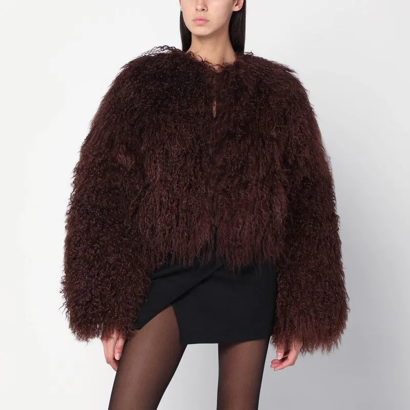 SHORT CHOCOLATE BROWN FUR COAT sold by Lord & Taylor