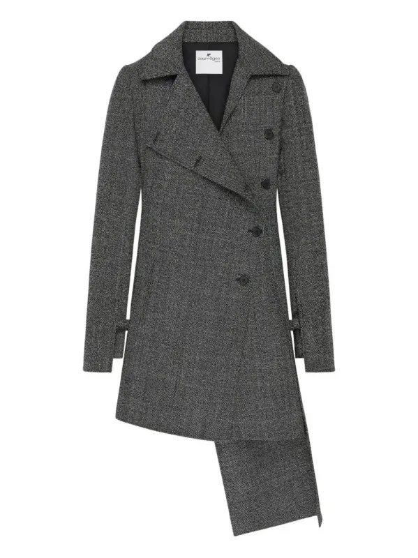 ASYMMETRICAL WOOLEN COAT made by Courreges