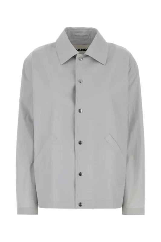 LIGHT GREY COTTON TAFFETA JACKET WITH LOGO sold by Lord & Taylor