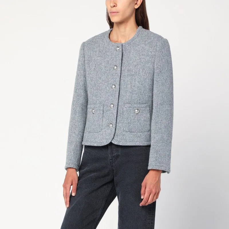 GREY MéLANGE TWEED JACKET sold by Lord & Taylor