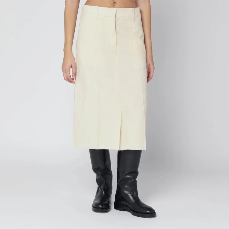 VANILLA-COLOURED WOOL SKIRT sold by Lord & Taylor