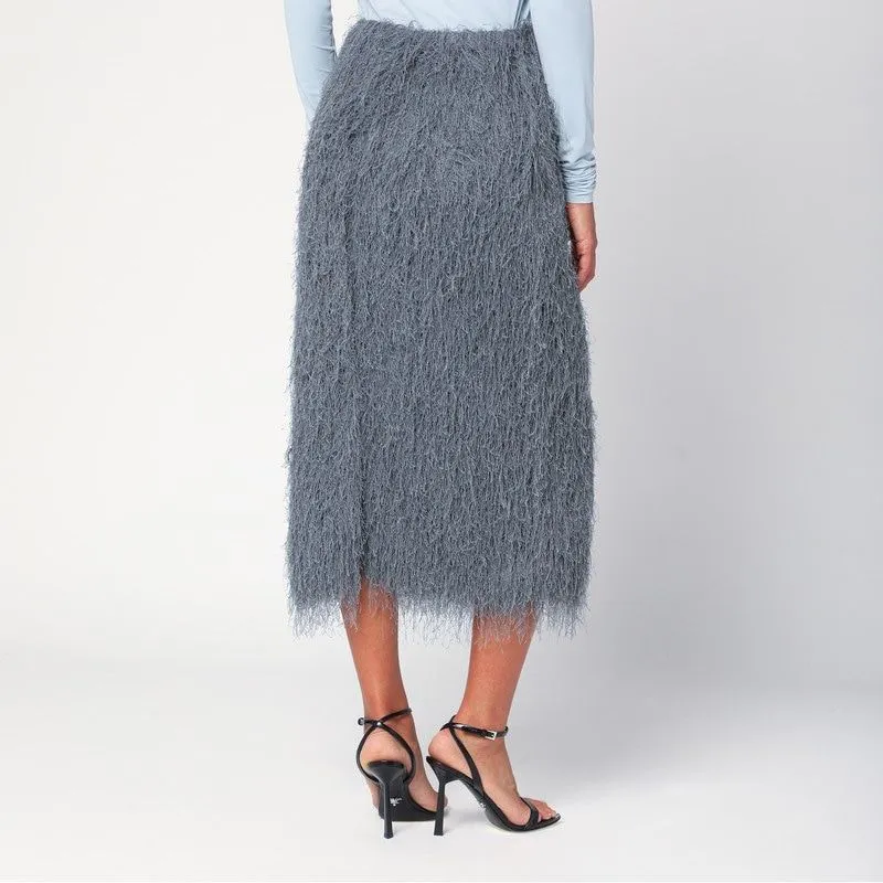 DARK GREY MIDI SKIRT WITH FRINGES sold by Lord & Taylor product image thumbnail 2