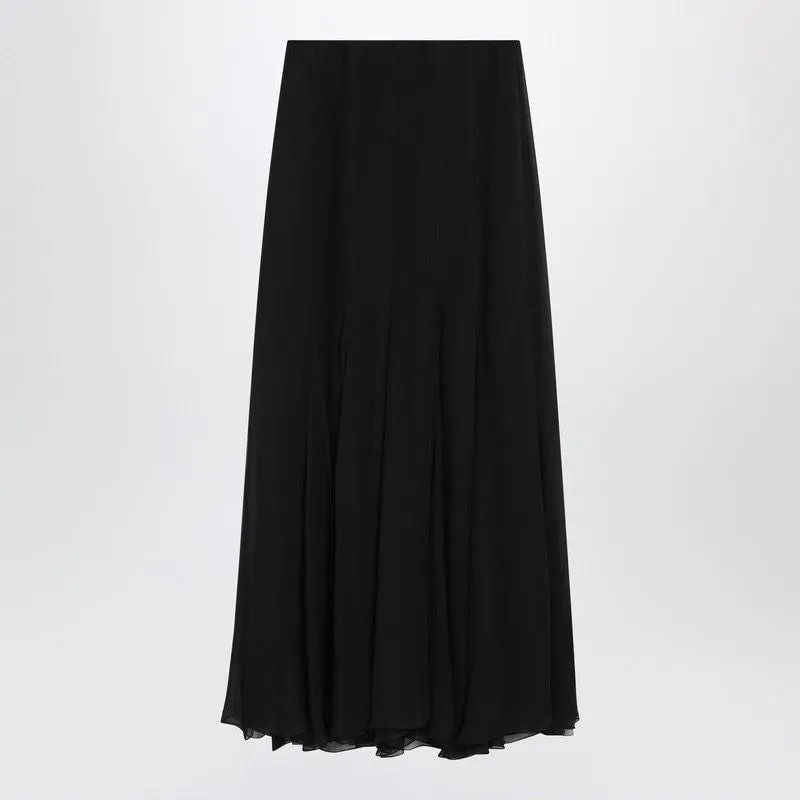 BLACK SILK MUSLIN MAXI SKIRT sold by Lord & Taylor
