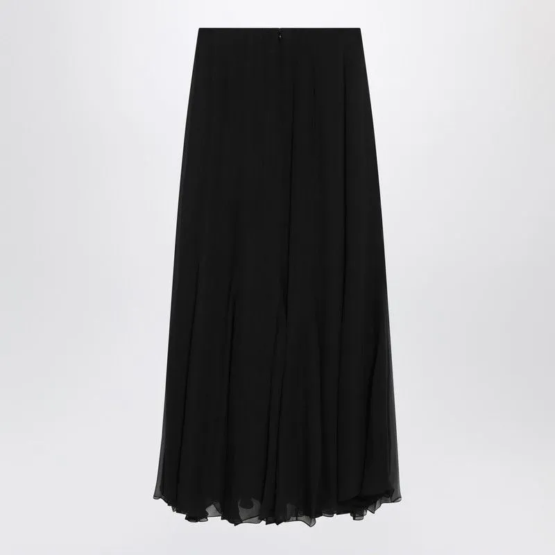 BLACK SILK MUSLIN MAXI SKIRT sold by Lord & Taylor product image thumbnail 2