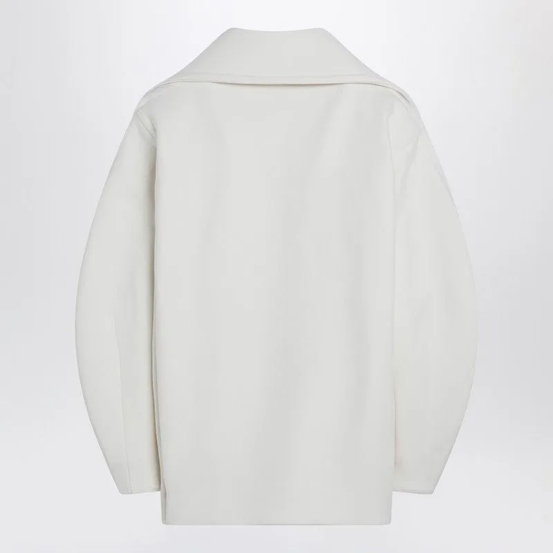 WHITE WOOL DOUBLE-BREASTED COAT sold by Lord & Taylor product image thumbnail 2