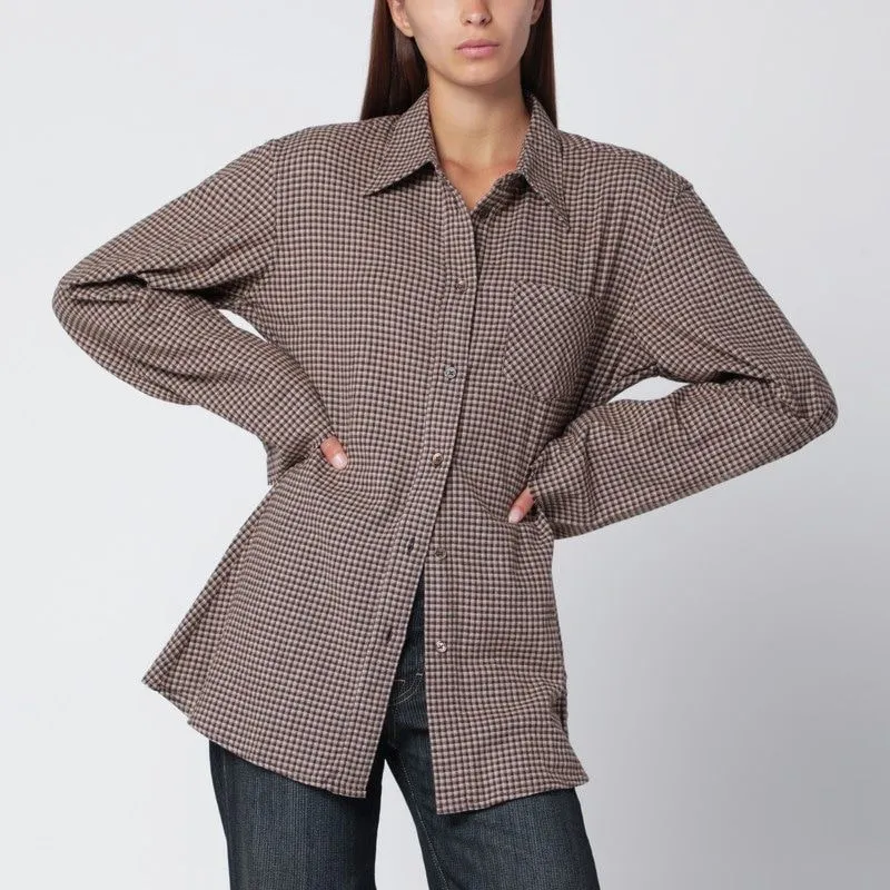 BROWN CHECKED FLANNEL SHIRT sold by Lord & Taylor