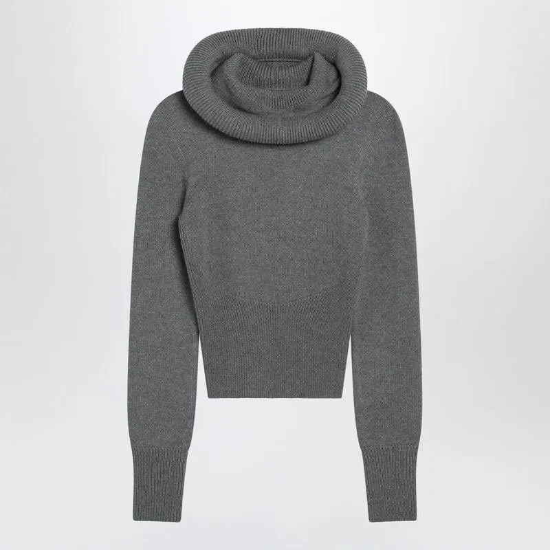 GRAY WOOL HOODIE made by Alaia