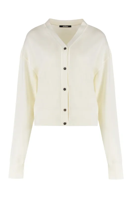 WHITE WOOL-BLEND CARDIGAN sold by Lord & Taylor
