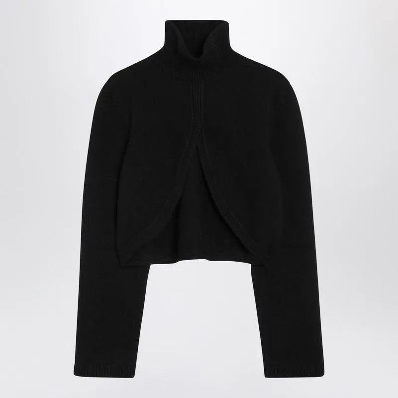 BLACK CASHMERE-BLEND CUT-OUT SWEATER sold by Lord & Taylor
