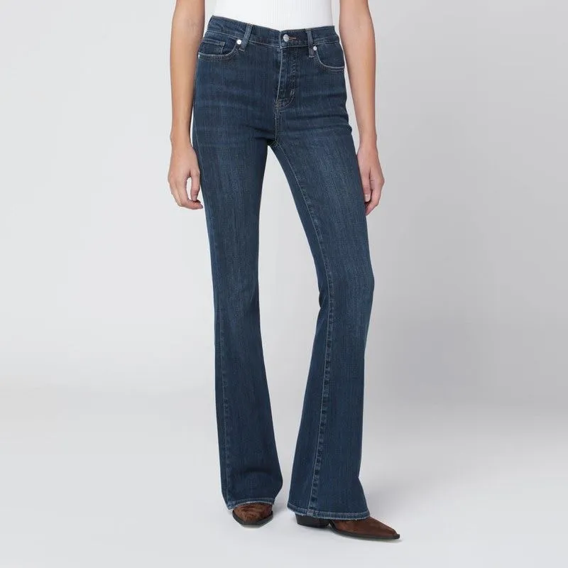 DARK BLUE LE HIGH FLARE JEANS sold by Lord & Taylor