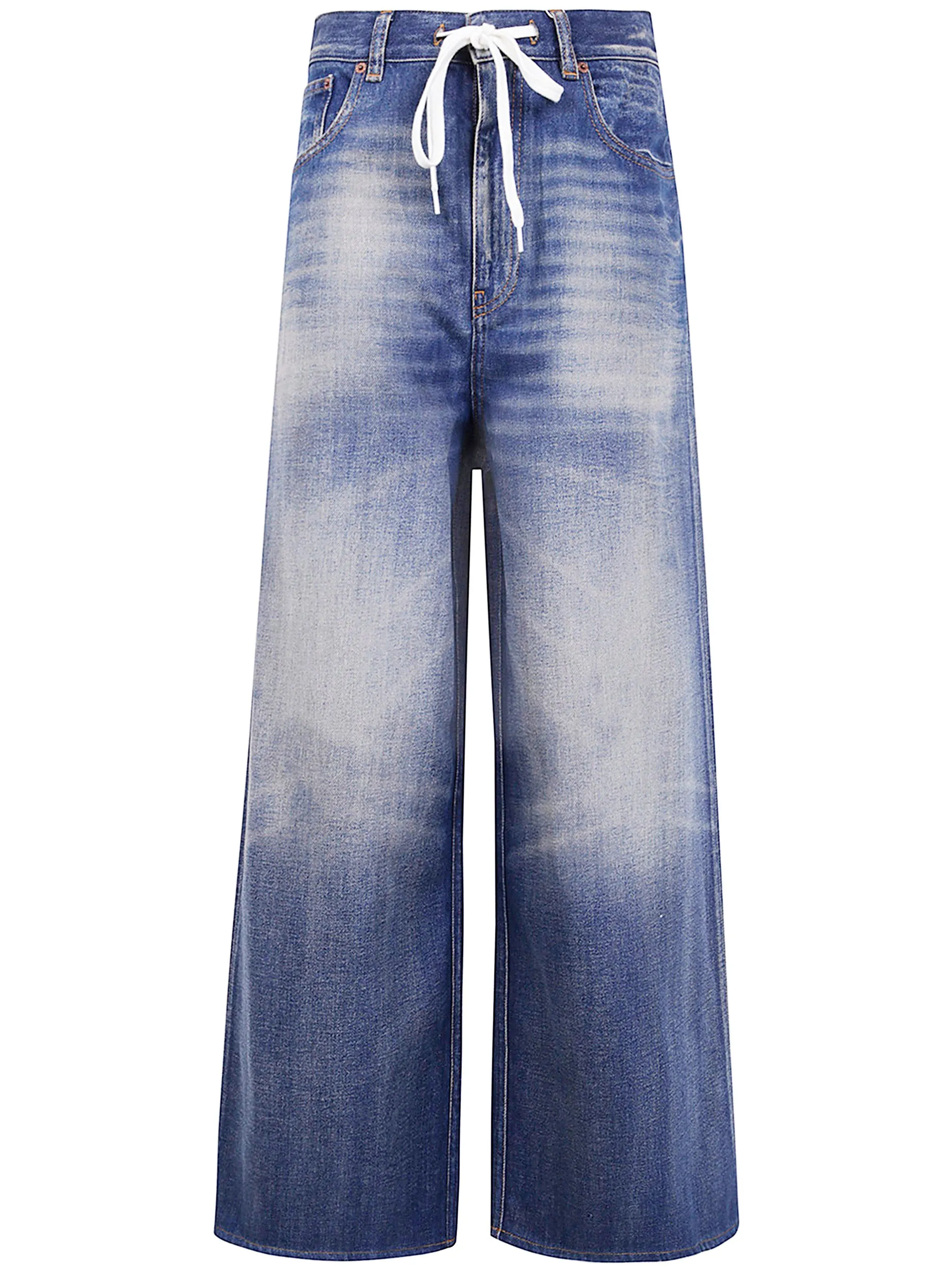WIDE-LEG WASHED BLUE JEANS sold by Lord & Taylor product image thumbnail 5