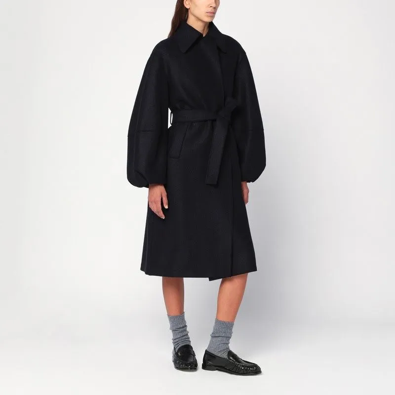 BLACK WOOL BELTED COAT sold by Lord & Taylor