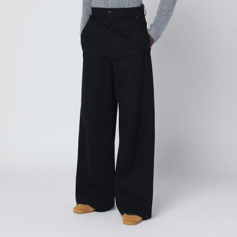 WIDE BLACK COTTON TROUSERS sold by Lord & Taylor