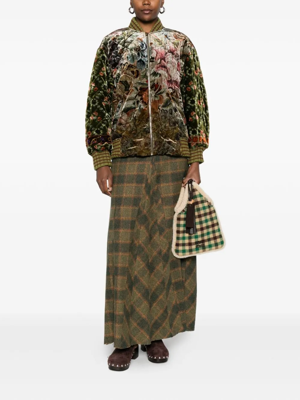 PRINTED SILK BLEND BOMBER JACKET sold by Lord & Taylor product image thumbnail 5