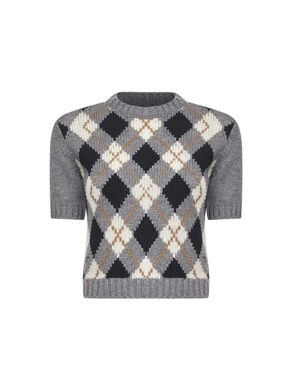 Grey Cropped Cashmere Sweater sold by Lord & Taylor