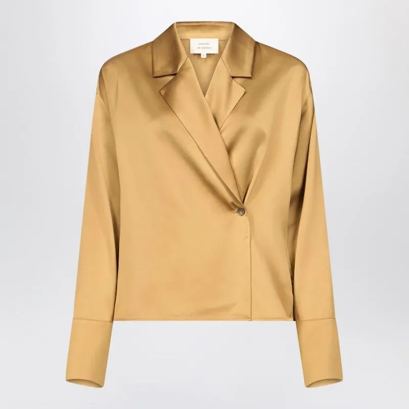 OCHRE SATIN PERSIA BLOUSE sold by Lord & Taylor