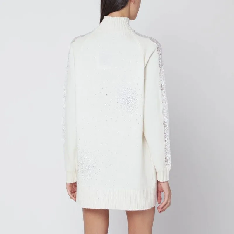 WHITE TURTLENECK DRESS IN WOOL sold by Lord & Taylor product image thumbnail 2