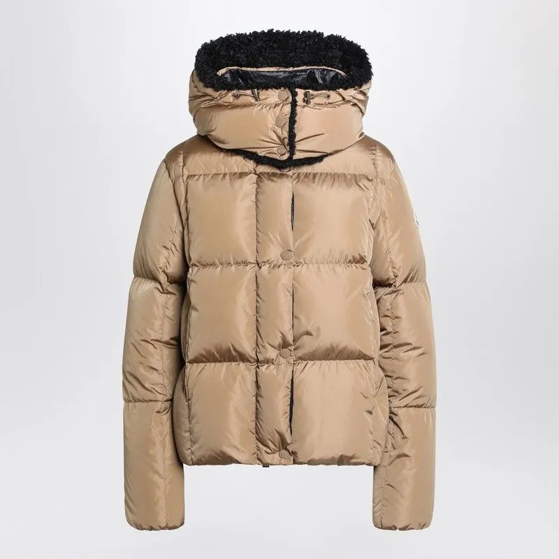 BEIGE HOODED PUFFER JACKET sold by Lord & Taylor