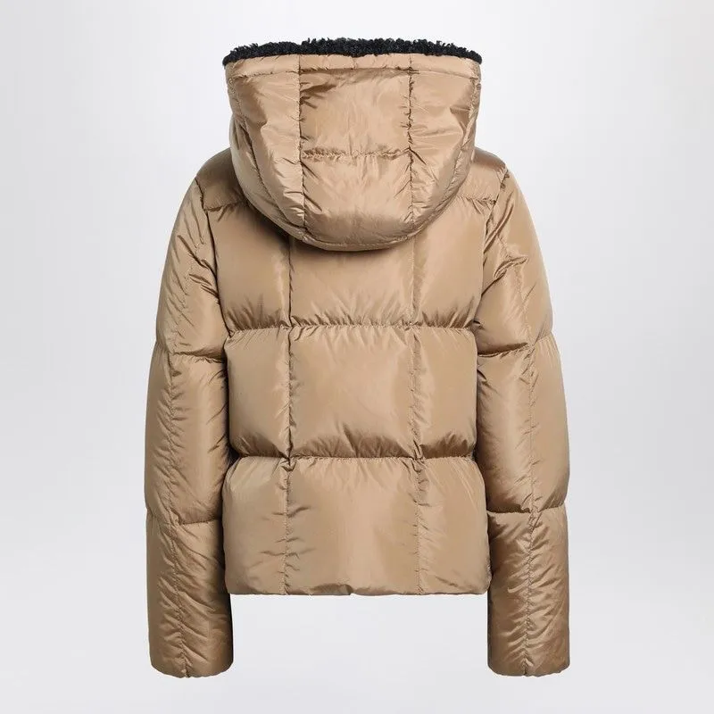 BEIGE HOODED PUFFER JACKET sold by Lord & Taylor product image thumbnail 2