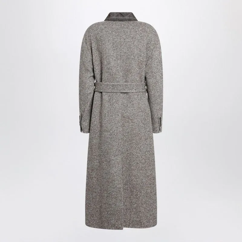 BROWN MéLANGE WOOL-BLEND COAT WITH BELT sold by Lord & Taylor product image thumbnail 2