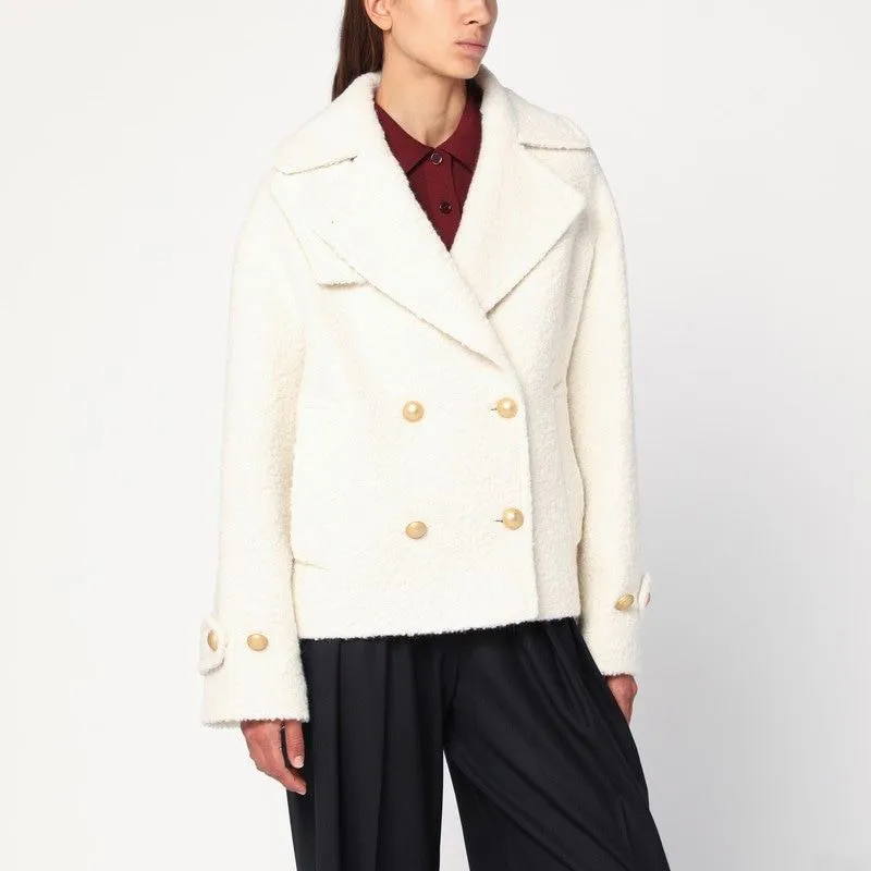 SHORT CREAM ALPACA-BLEND COAT sold by Lord & Taylor