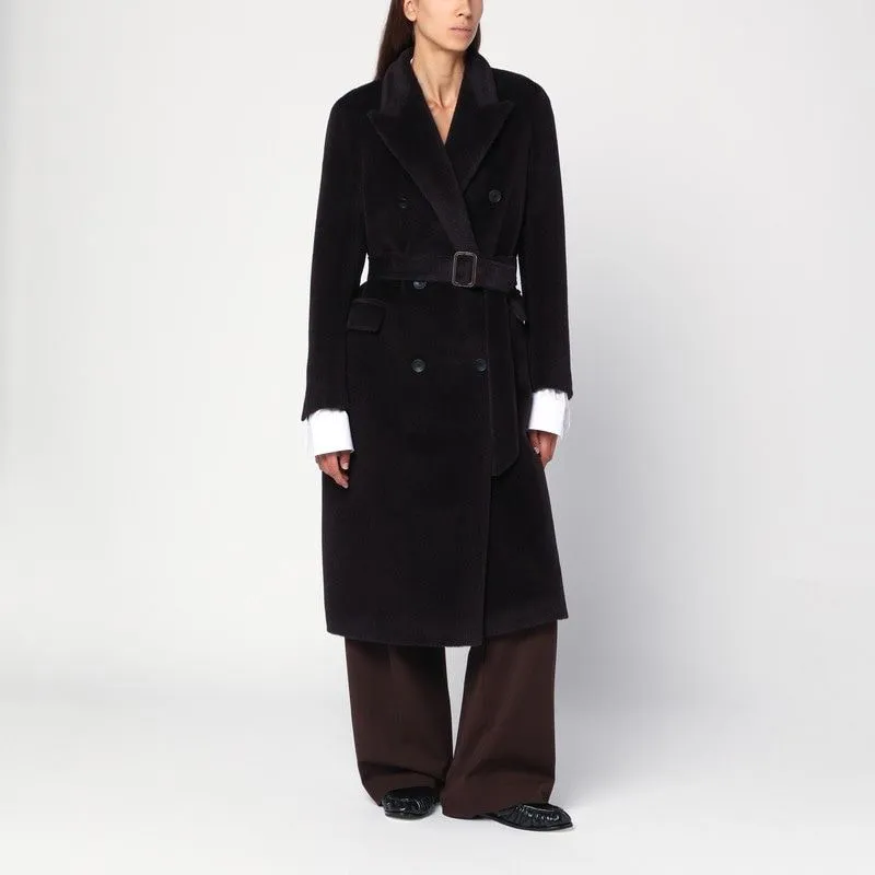 BROWN ALPACA-BLEND BELTED COAT sold by Lord & Taylor